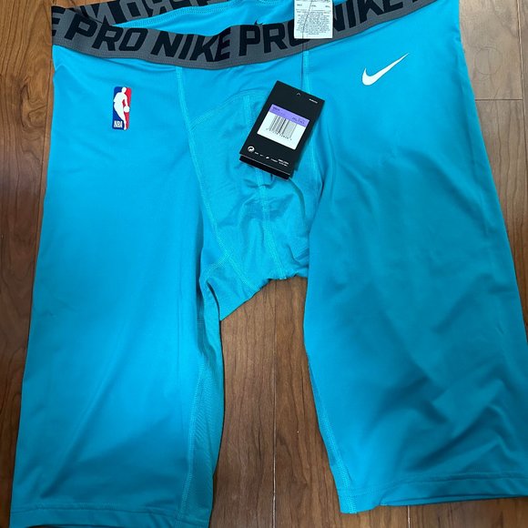Nike Pro Cool Compression NBA Basketball Shorts Men, teal, 880802-428 - Picture 1 of 3